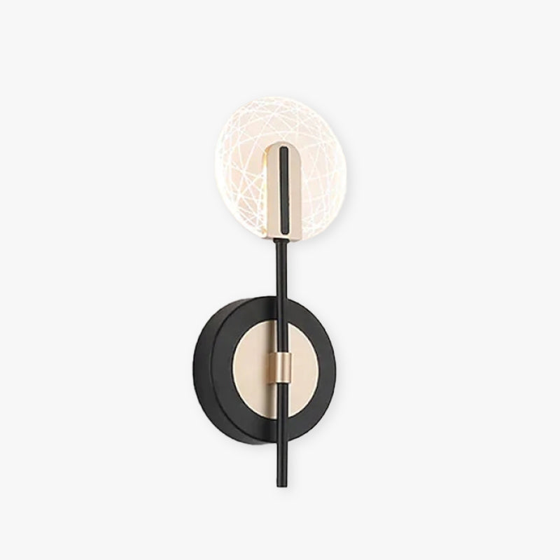 Klay Moderno Diseño Multiple Redondo Acrílico Aplique de Pared Negro/Blanco