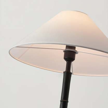 Retro Crackle Black Resin Floor Lamp