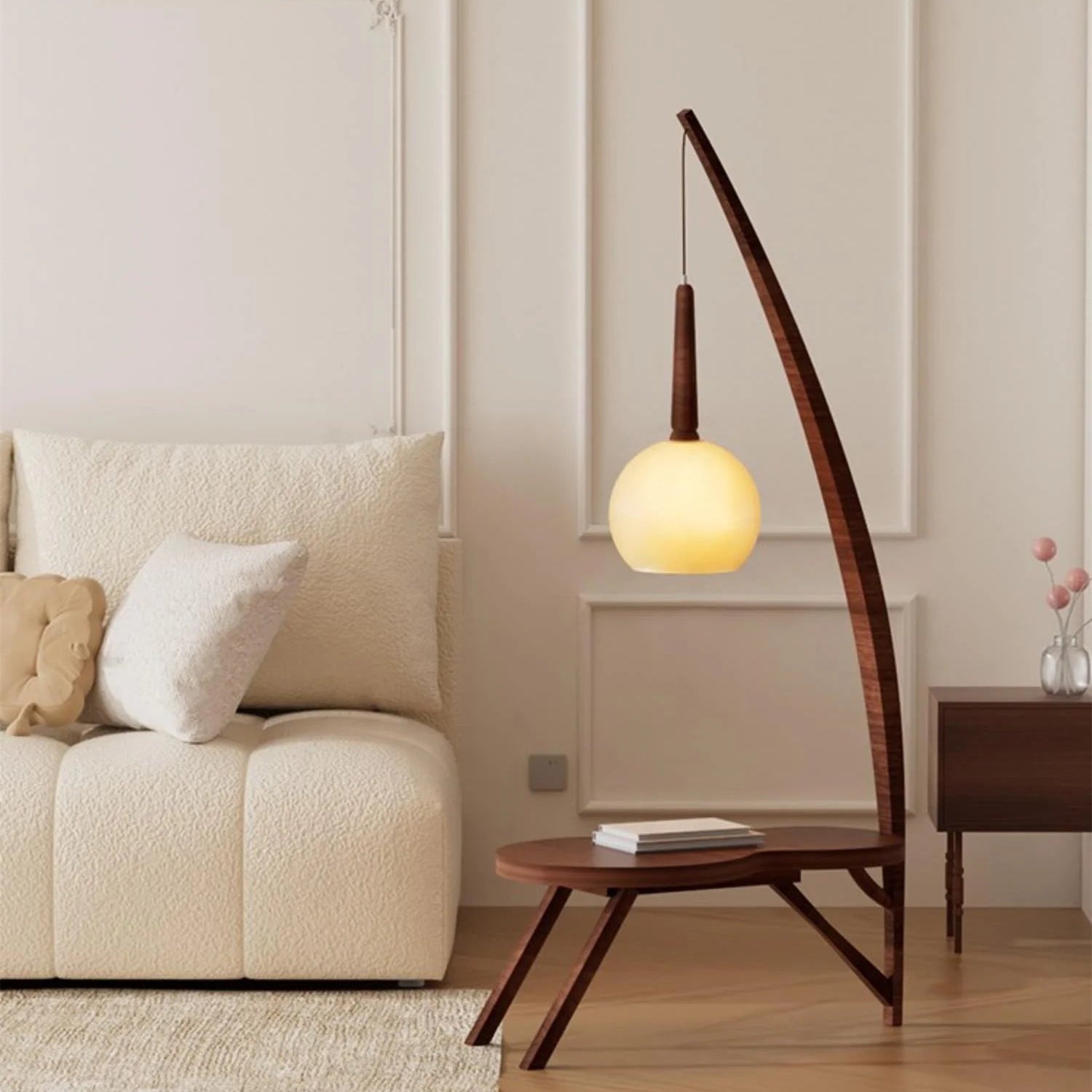 Drift Solid Wood Coffee Table Floor Lamp