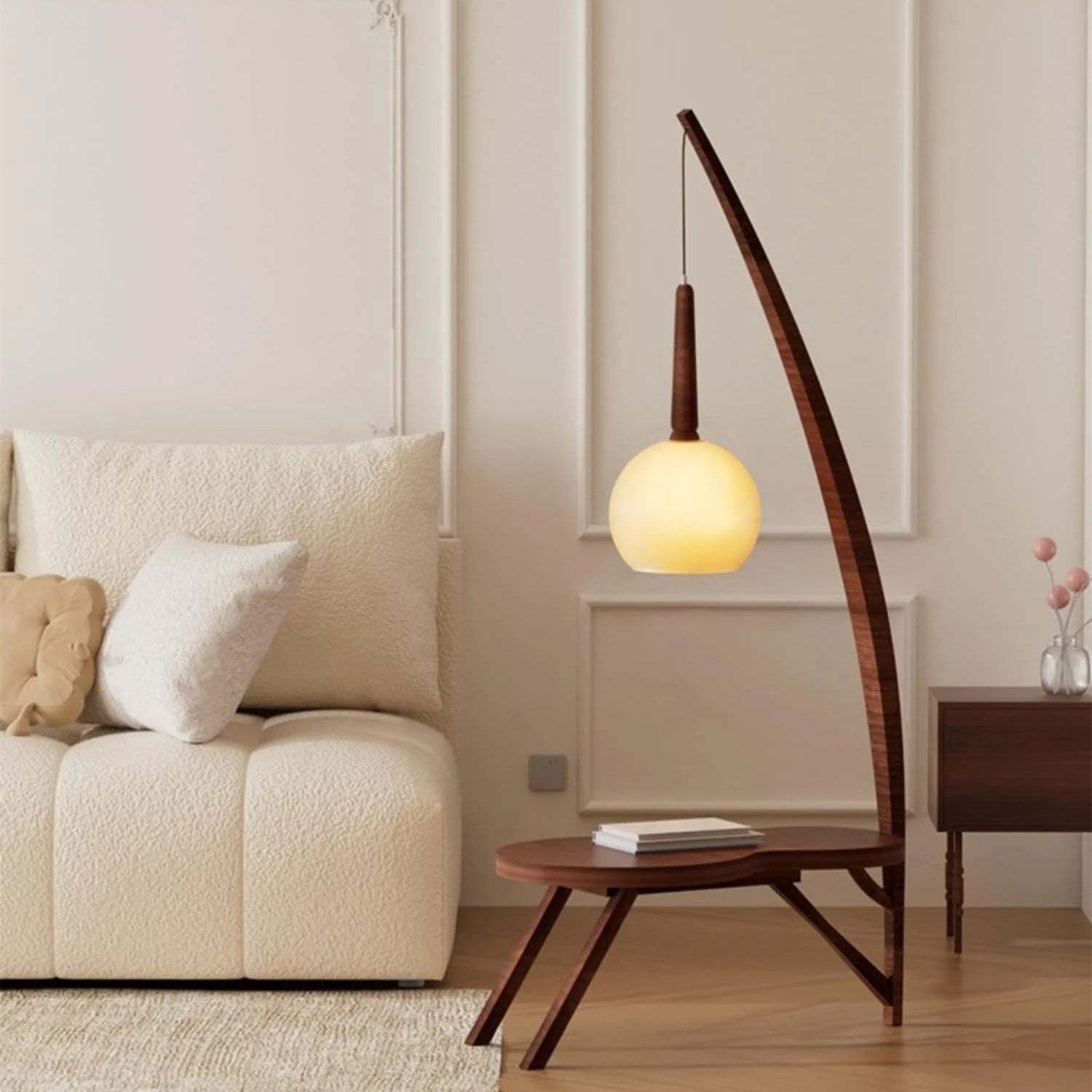 Drift Solid Wood Coffee Table Floor Lamp