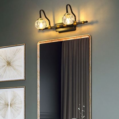 Kristy Moderno LED Aplique Negro Baño/Dormitorio Cristal
