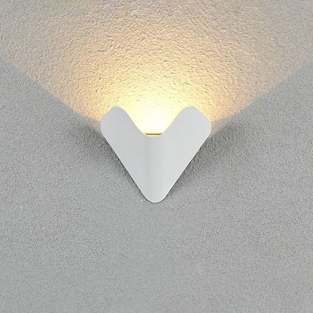 Orr Lámpara de pared Exterior Minimalista Triángulo Negro/Blanco