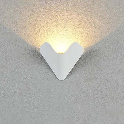 Orr Lámpara de pared Exterior Minimalista Triángulo Negro/Blanco