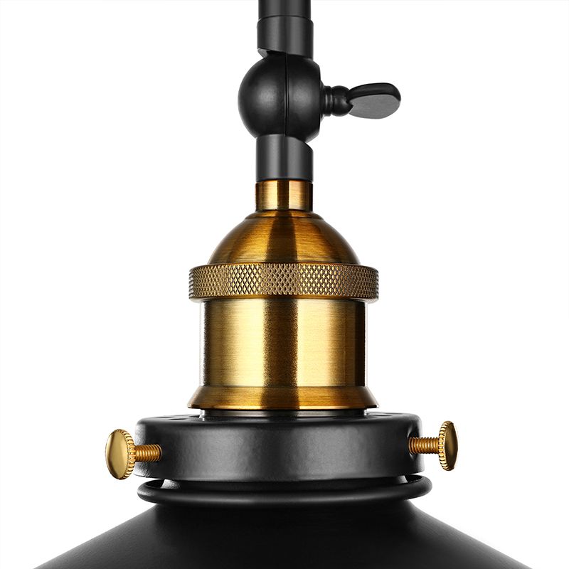 Cooley Vintage Lámpara de Techo LED Negro Sala de Estar/Dormitorio/Comedor Metal 90CM de Largo