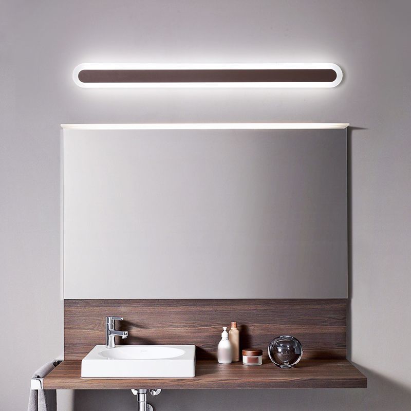 Moderno Lineal LED Aplique Blanco/ Marrón Metal Acrílico| Las Sola