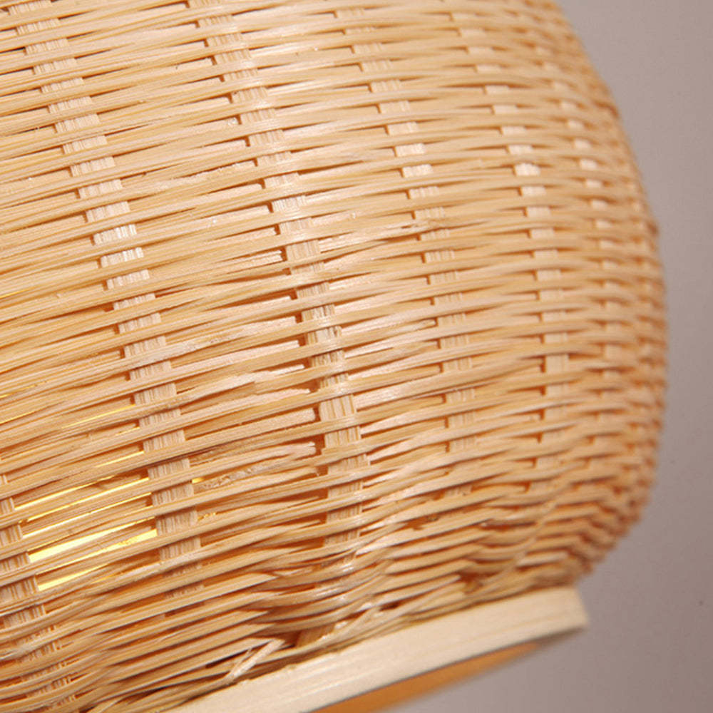 Ritta Aplique de pared Exterior LED de Diseño Rústico Madera Ratán y Acrílico