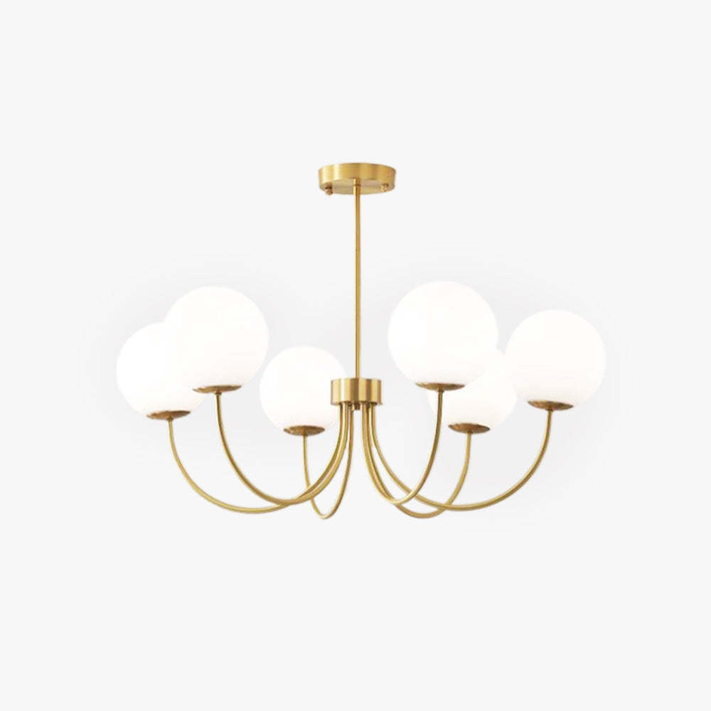 Valentina Vintage Lámpara Colgante Bola de Cristal Sala de Estar, Oro, Metal Vidrio