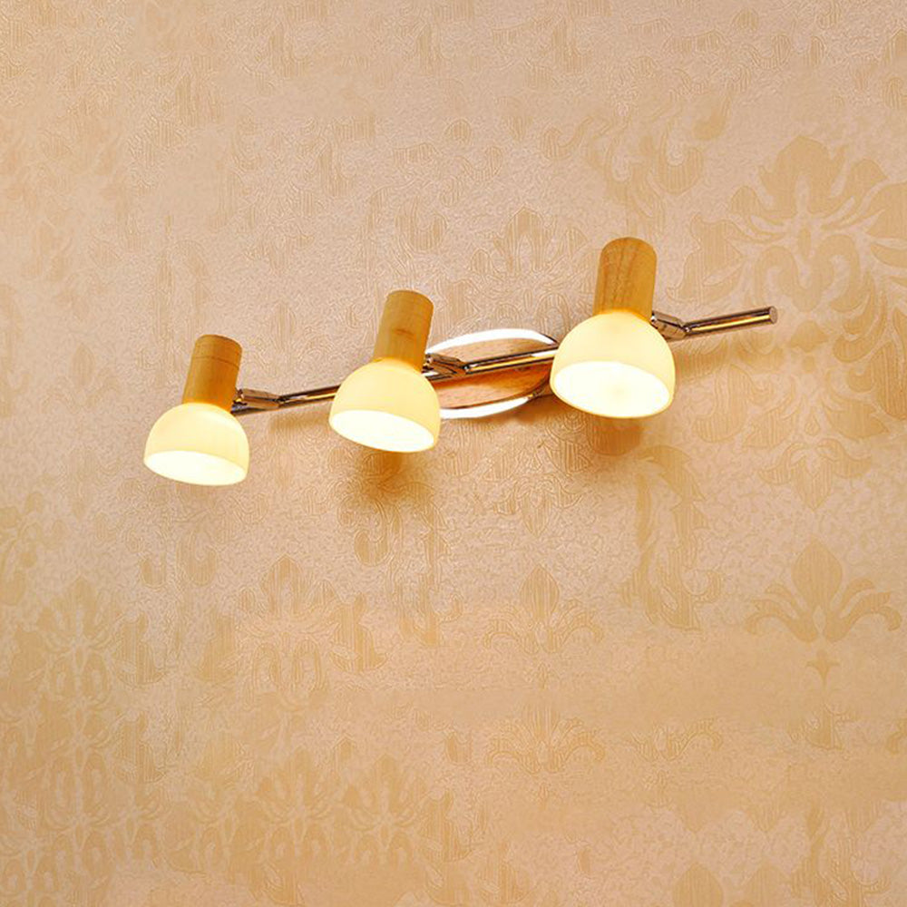 Ozawa Vintage Metal LED Aplique de Pared Madera