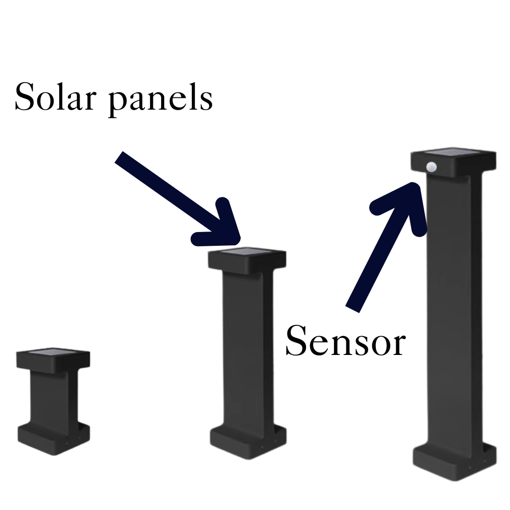 Pena Moderna Lámpara de Pie Exterior Metal Vidrio Patio