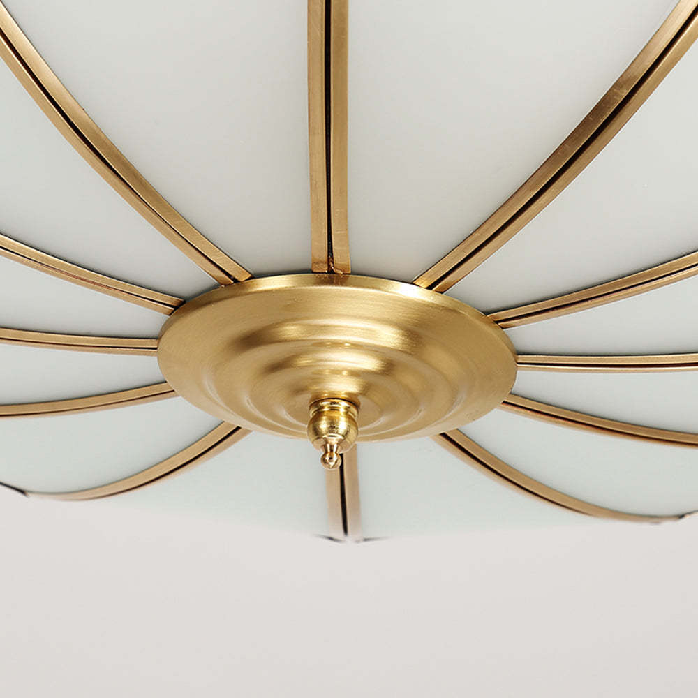 Renée Tradicional Redondo Metal Lámpara de Techo Bronce Sala de Estar