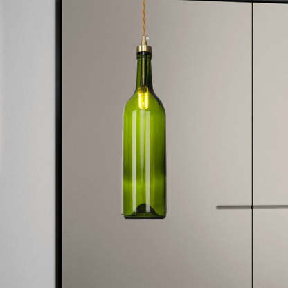 Hailie Industrial Botella de Vino Vaso Lámpara Colgante Vistoso Sala de Estar