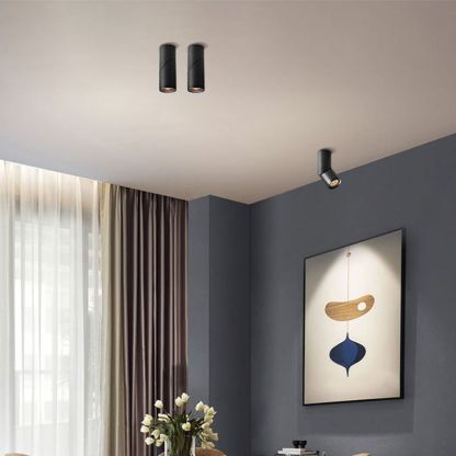 Vovak Giratorio LED Lámpara de Techo Blanco/Negro Salón/Dormitorio Pasillo Metal y Aluminio Luz Diurna/Blanco Cálido/Neutro