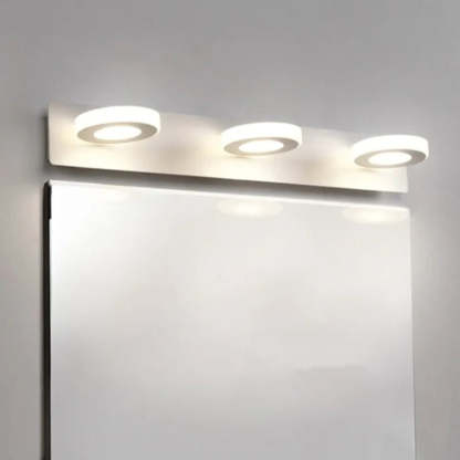 Leigh Minimalista Redondo Metal/Acrílico Aplique de Pared Blanco