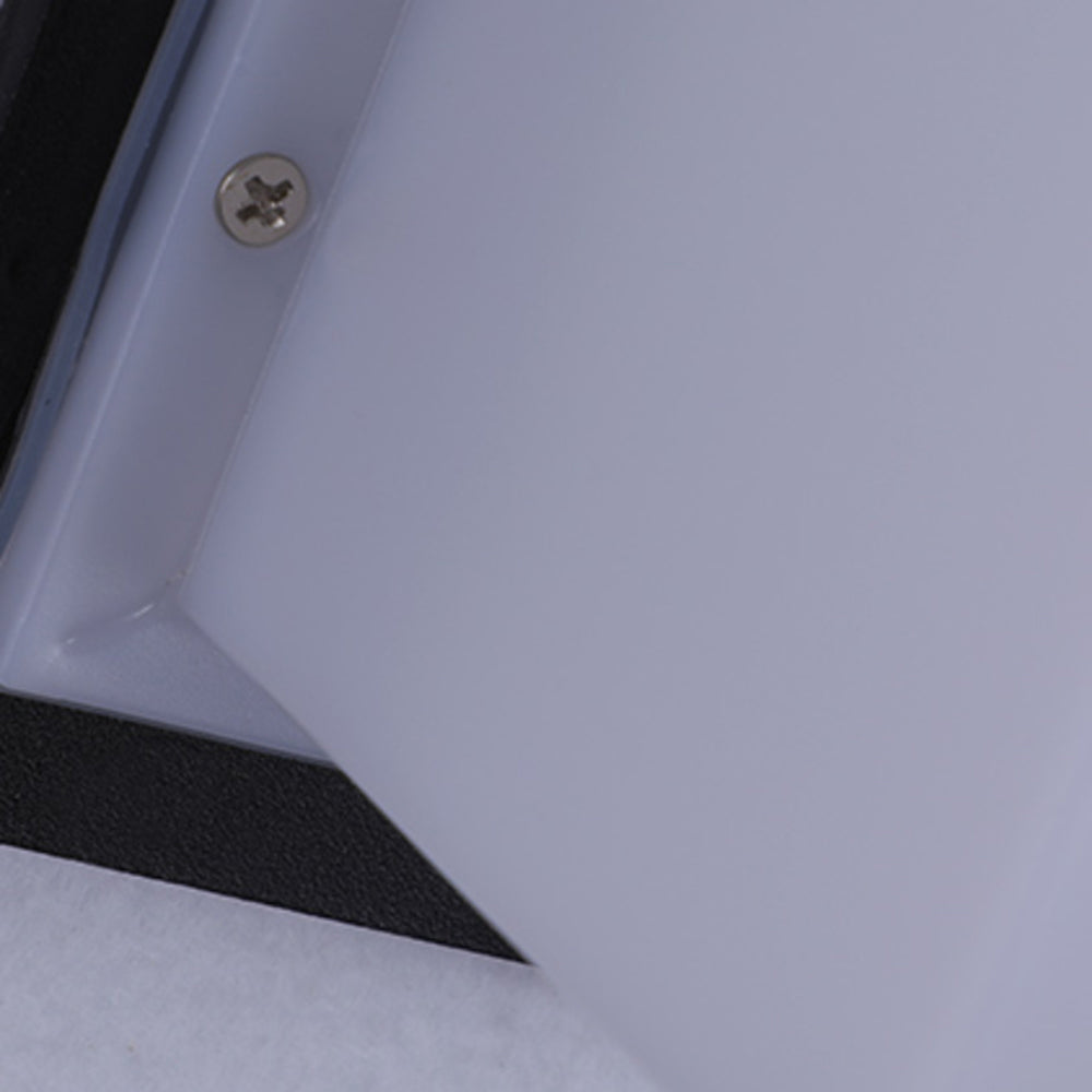 Orr Aplique Exterior Blanco y Negro,Cuadrado Metal Acrílico