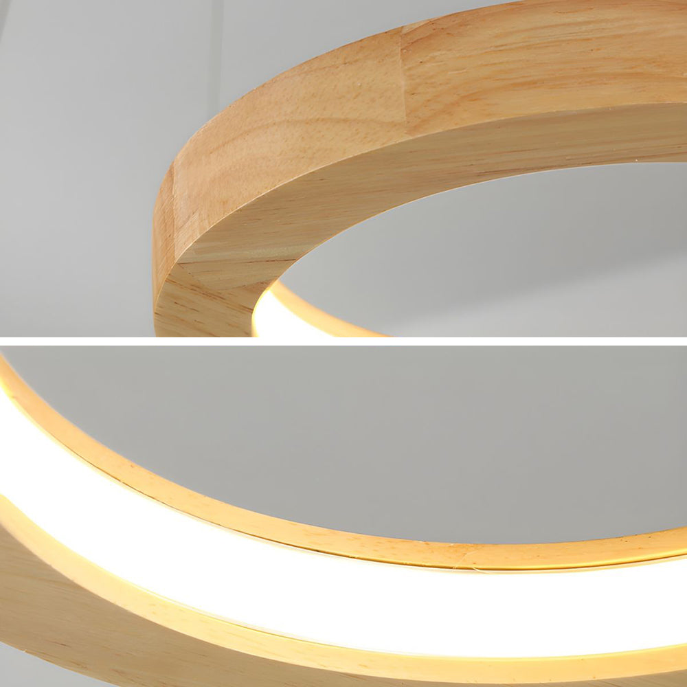 Arisha Moderno Bloque Madera Acrílico LED Lámpara Colgante Sala de Estar