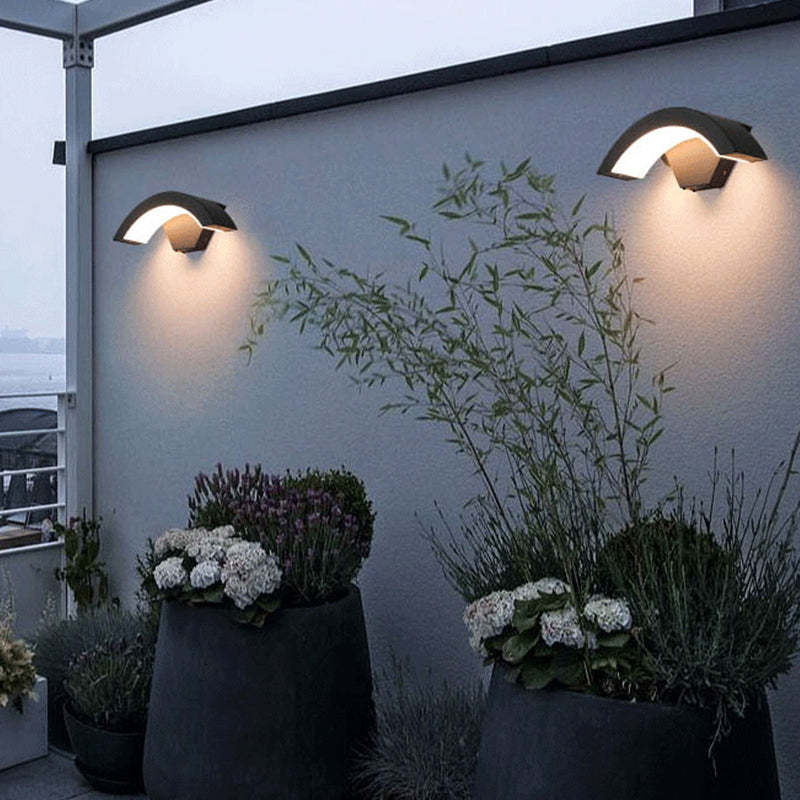 Nordic Moderno Minimalista Metal LED Apliques de Pared Negro