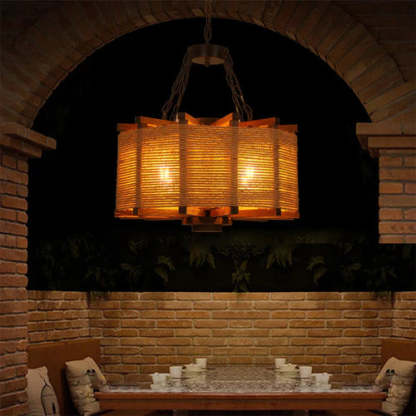Austin Moderne LED Pendelleuchte Wohnzimmer/Esszimmer Metall/Holz