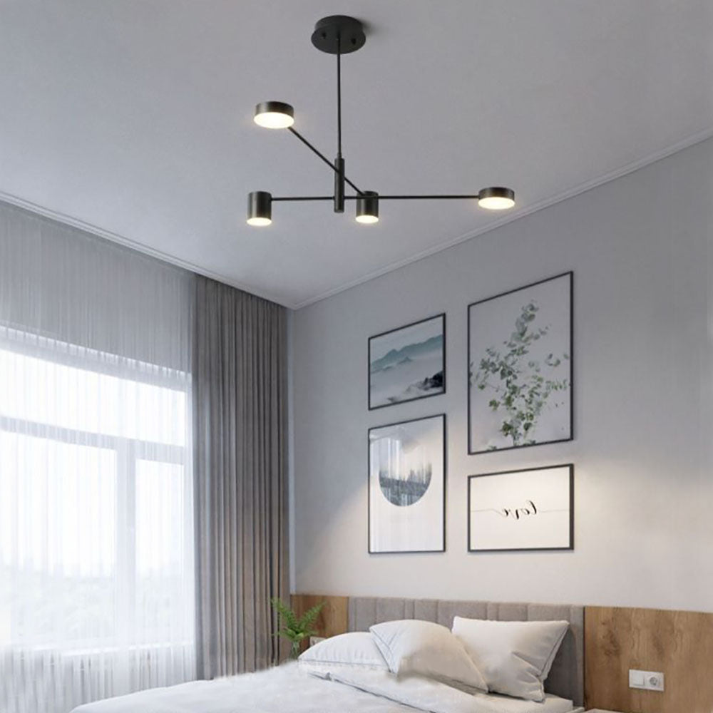 Weiss Moderno Industria Rama LED Lámpara Colgante Negro/Oro Dormitorio/ Salón Metal