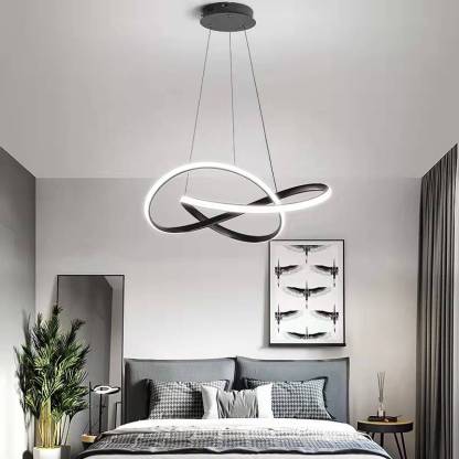 Louise Modern Linear Pendelleuchte Esstisch, Weiß Schwarz, Acryl Metall