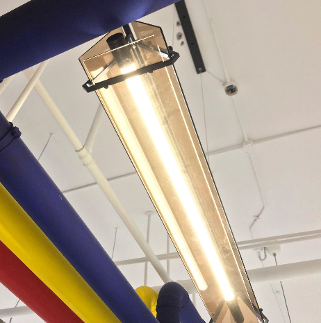Edge Industrial LED Lámpara Colgante Dormitorio/Sala de Estar Oro Vidrio
