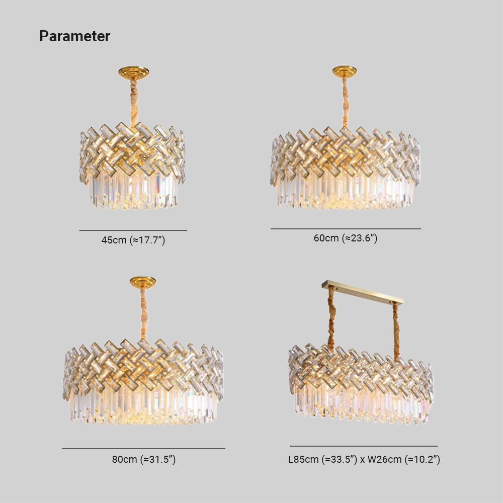 Marilyn Candelabro&Lámpara Colgante, Cristal & Metal