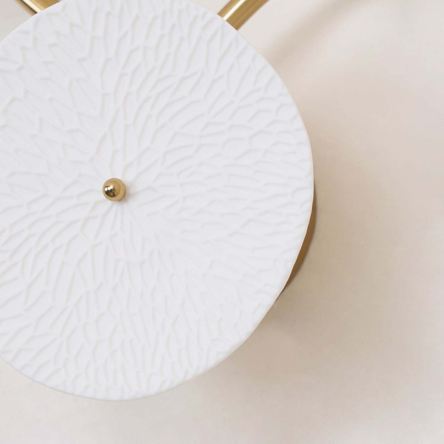 Hakka Contemporary Ceramic Brass Lotus Petal Wall Light