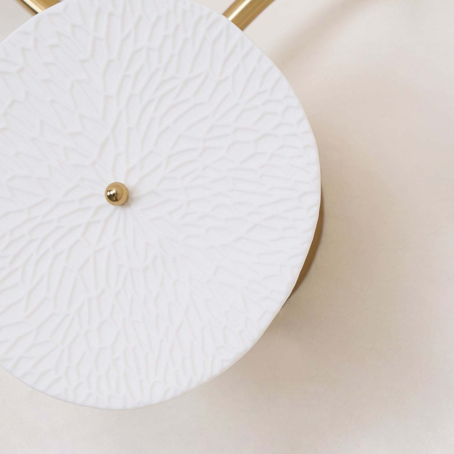 Hakka Contemporary Ceramic Brass Lotus Petal Wall Light
