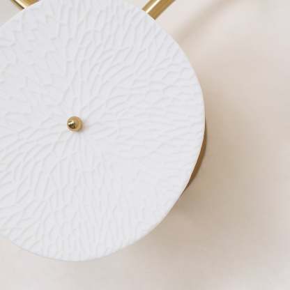 Hakka Contemporary Ceramic Brass Lotus Petal Wall Light