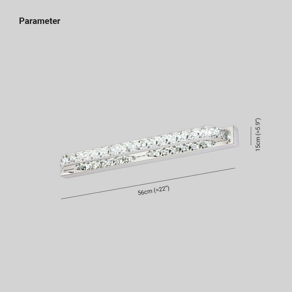 Kristy Moderno Metal/Cristal LED Aplique de Pared Plata/Oro