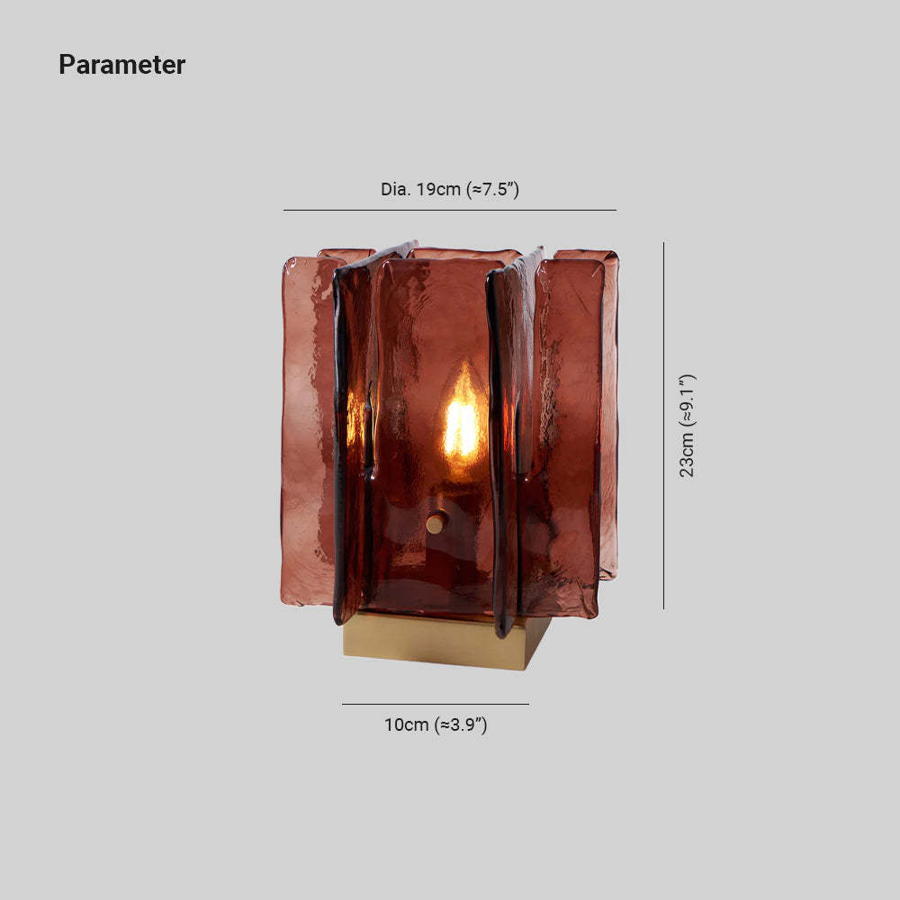 Verona Amber Glass Table Lamp