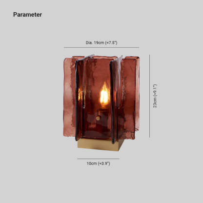 Verona Amber Glass Table Lamp