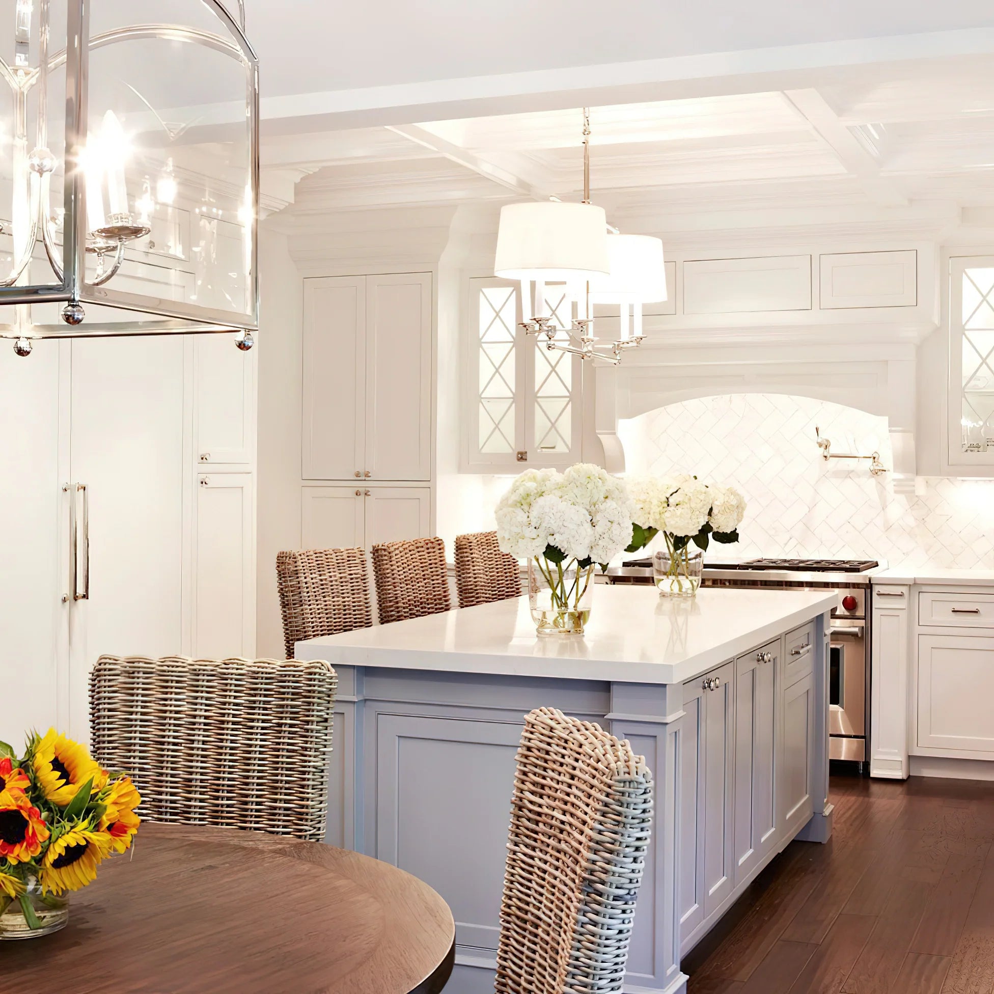 Axis Fabric Brass Chandelier