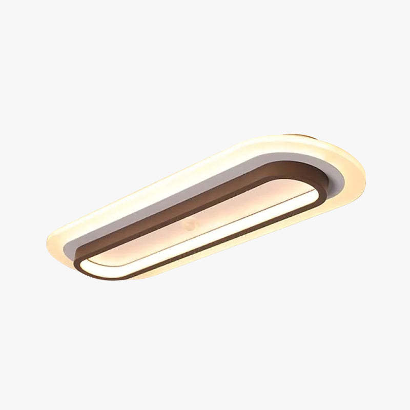 LED Lámpara de Techo Anillo Flur Pasillo Sala de Estar,Blanco, Metal acrílico