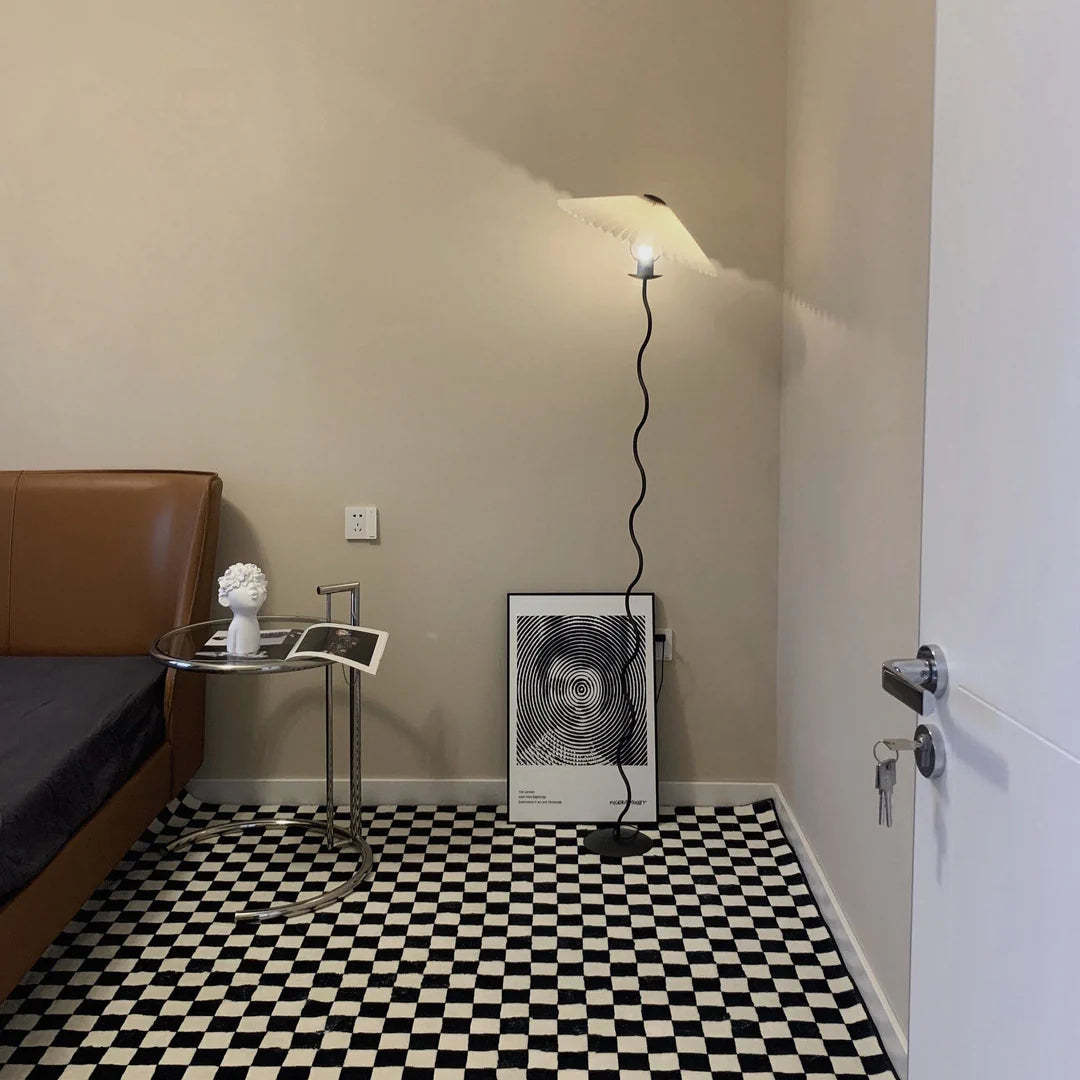 Retro Squiggle Metal Floor Lamp