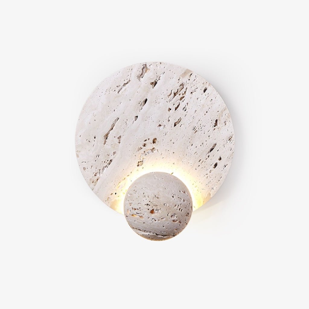 Luna Travertine Sconce Aplique