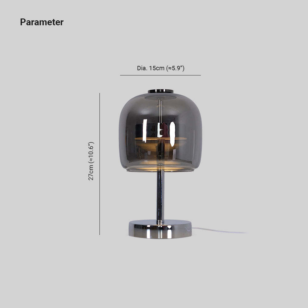 Axis Smoke Gray Glass Table Lamp