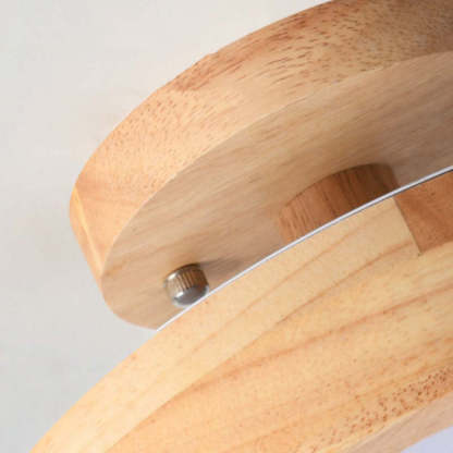 Quinn Moderna Redonda Madera/Acrílica Lámpara de Techo Negra/Rosa/Verde/Madera