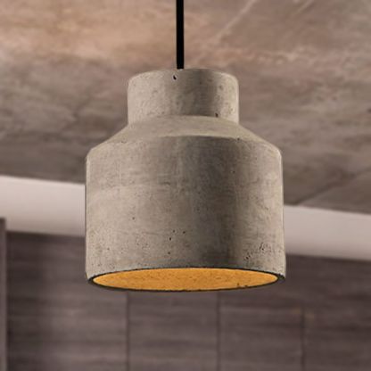 Byers Lámpara colgante en forma de cúpula, 2 estilos Metal/Cemento