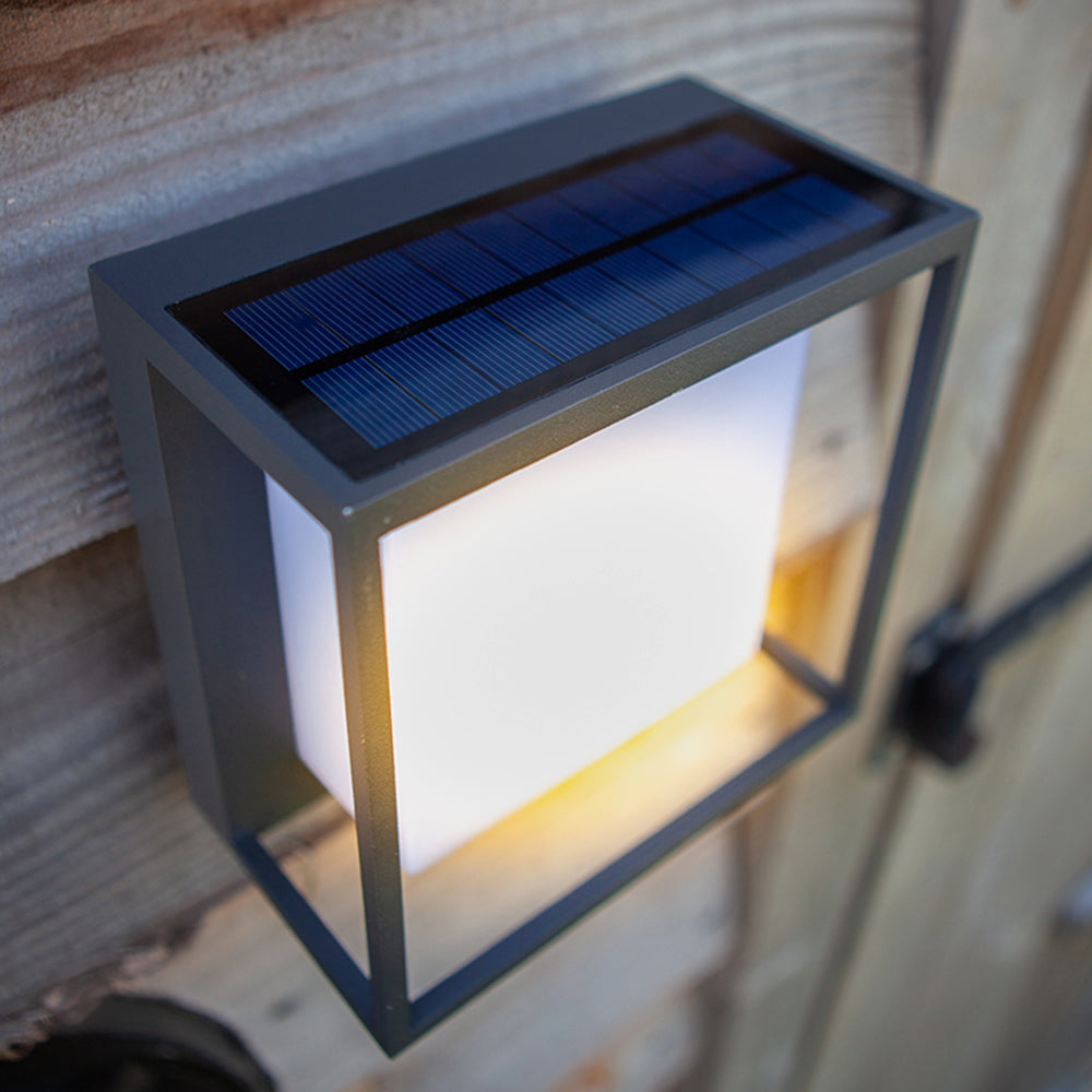 Orr Moderno Rectangular LED Lámpara de Pared Exterior Negro Pasillo Jardín