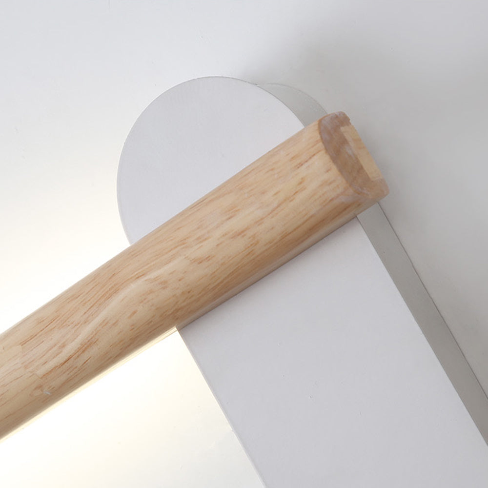 Ozawa Modernidad Lineal LED Luz de Pared Madera Dormir Sala de Estar Madera Tamaños
