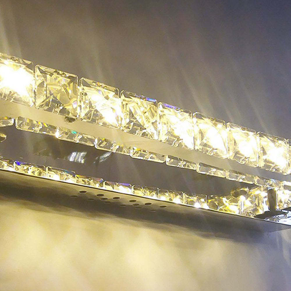 Kristy Moderno Metal/Cristal LED Aplique de Pared Plata/Oro