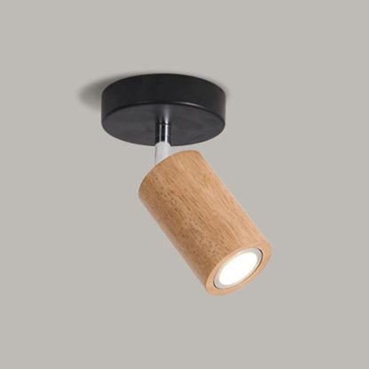 Ozawa Modern LED Apliques de techo Tipo Cilindro para Sala de estar y dormitorio, 3 colores, metal y madera.