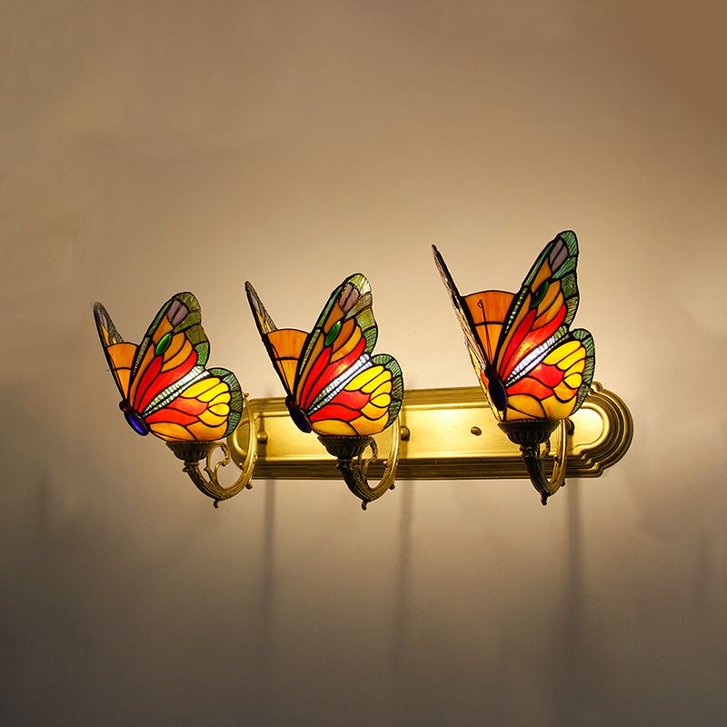 Kady Artístico LED Mariposa Aplique Rojo/Azul/Multicolor/Azul Claro Dormitorio/ Salón/ Vestíbulo Metal/Vidrio