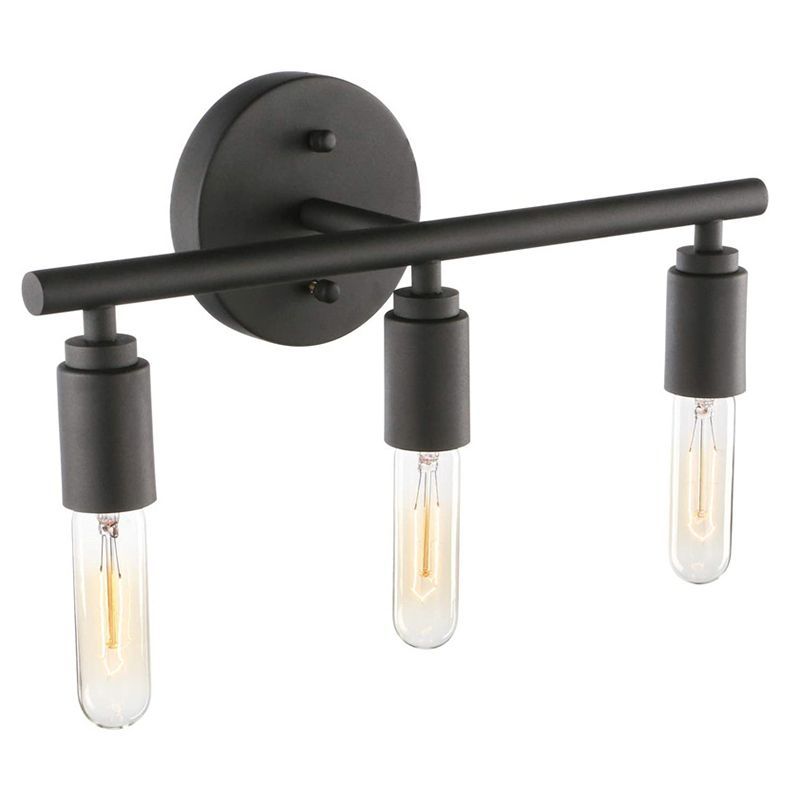 Moderno LED Luz de Pared Negro Baño Dormitorio Metal Vaso | Las Sola