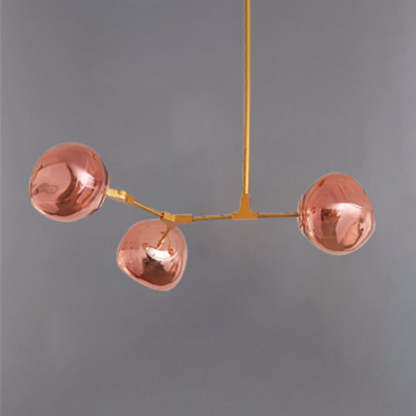Mirza Diseño Molecular Metal Lámpara Colgante Dorada