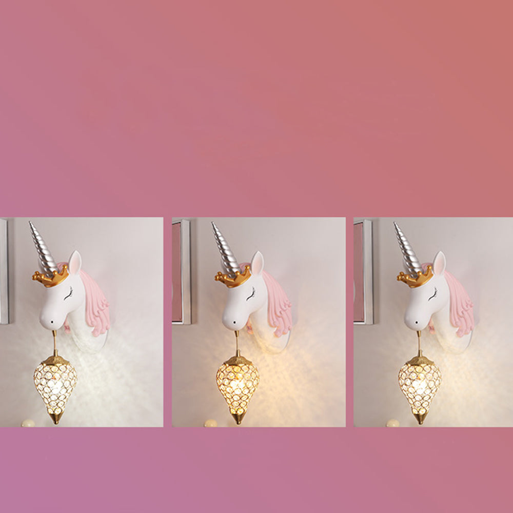 Minori Aplique Unicornio Rosa y Azul Habitación Infantil