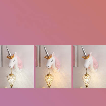 Minori Aplique Unicornio Rosa y Azul Habitación Infantil