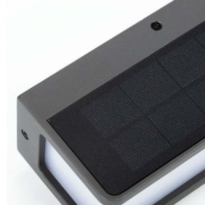 Orr Moderno LED Aplique Exterior Solar Blanco/Negro Pasillo/Balcón Acrílico 3 Tamaños 10CM 15CM 35CM