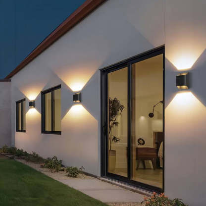 Orr Moderno LED Solar Aplique Exterior Metal Jardín Terraza Pasillo