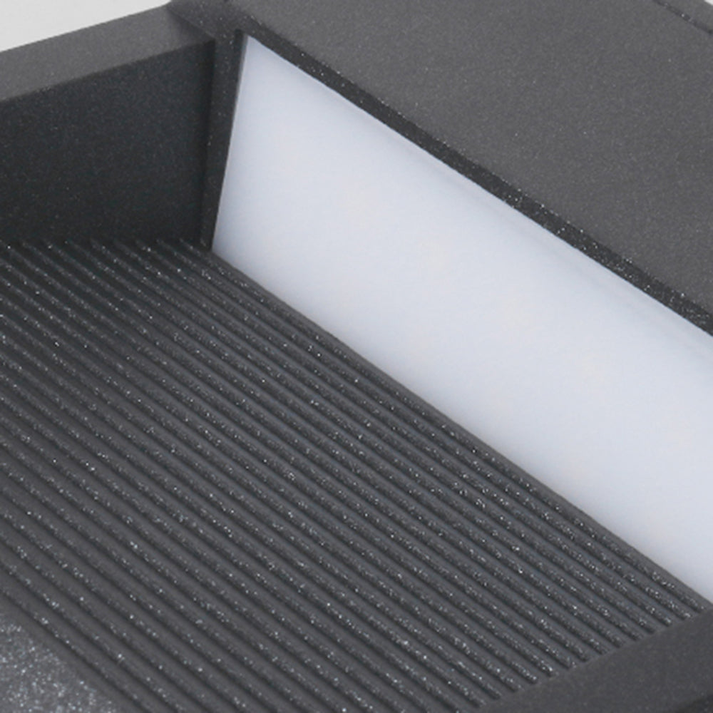 Orr Moderno Redondo Cuadrado Metal Aplique Exterior